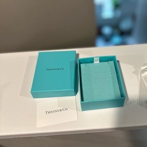 Authentic Tiffany gift bag and box for earrings with card insert